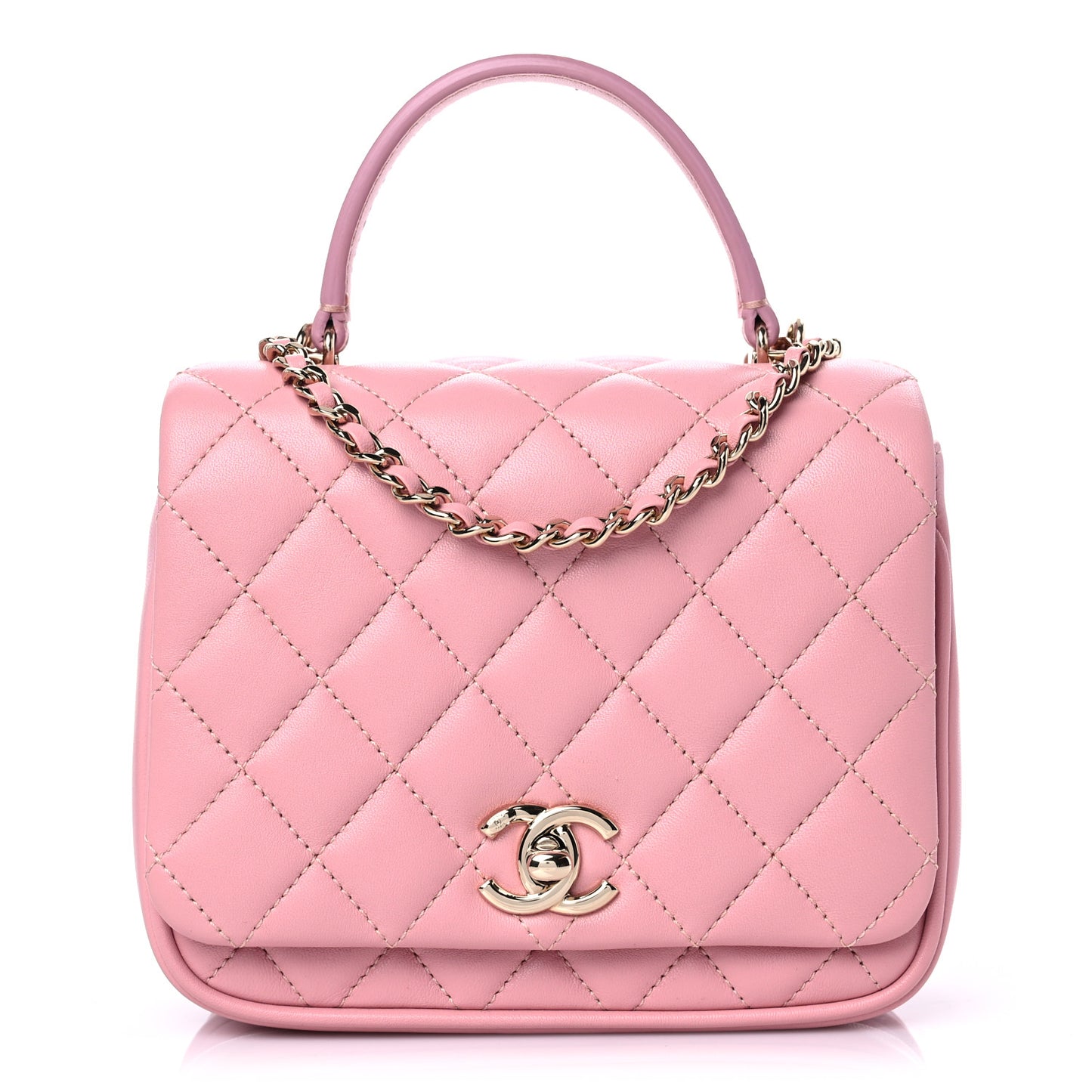 Lambskin Quilted Mini Citizen Chic Flap Pink