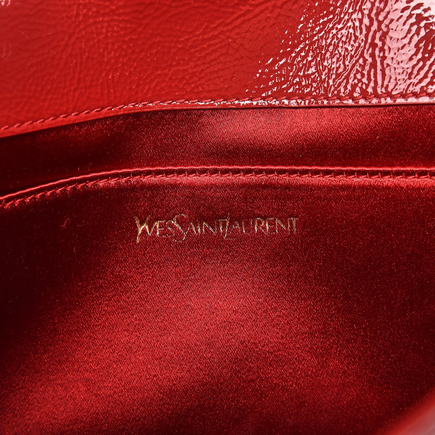 Textured Patent Monogram Large Belle De Jour Clutch Red
