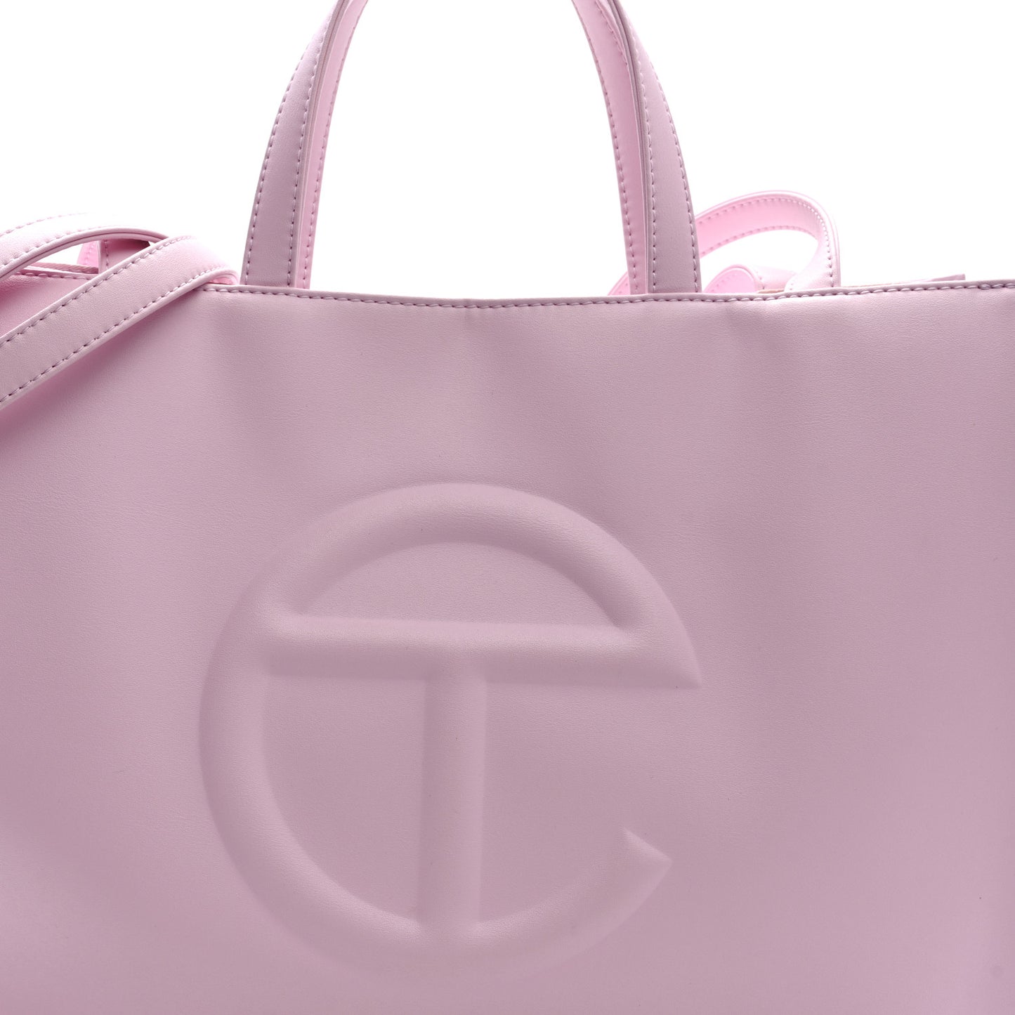 Vegan Leather Medium Shopping Bag Bubblegum