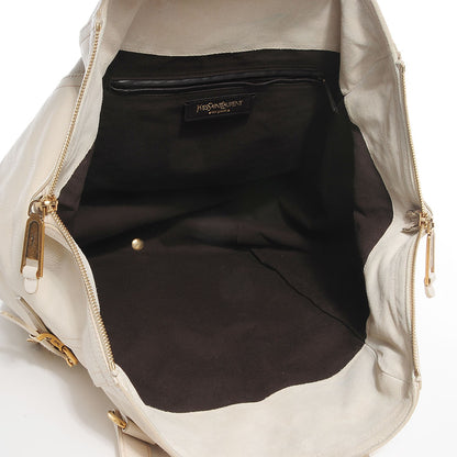 Saint Laurent Calfskin Large Downtown Tote Ivory 5 of 8