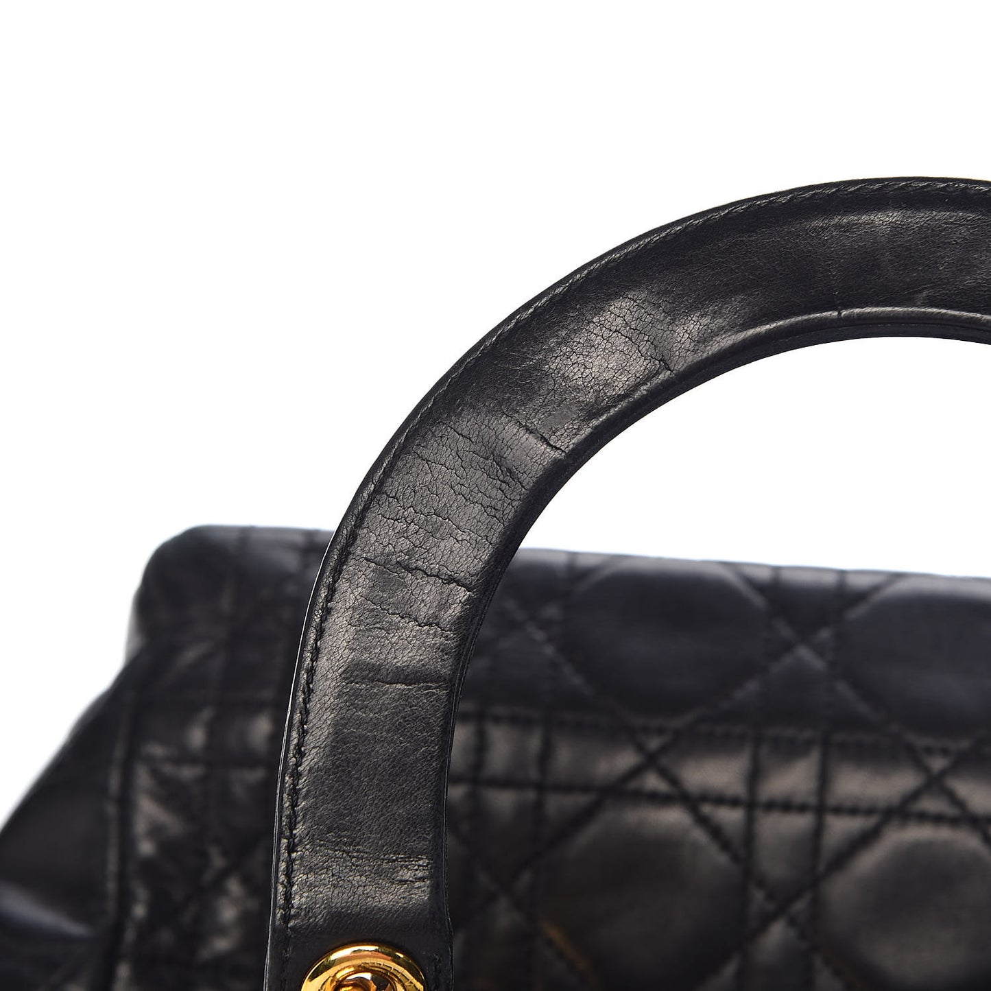 Lambskin Cannage Medium Lady Dior Black