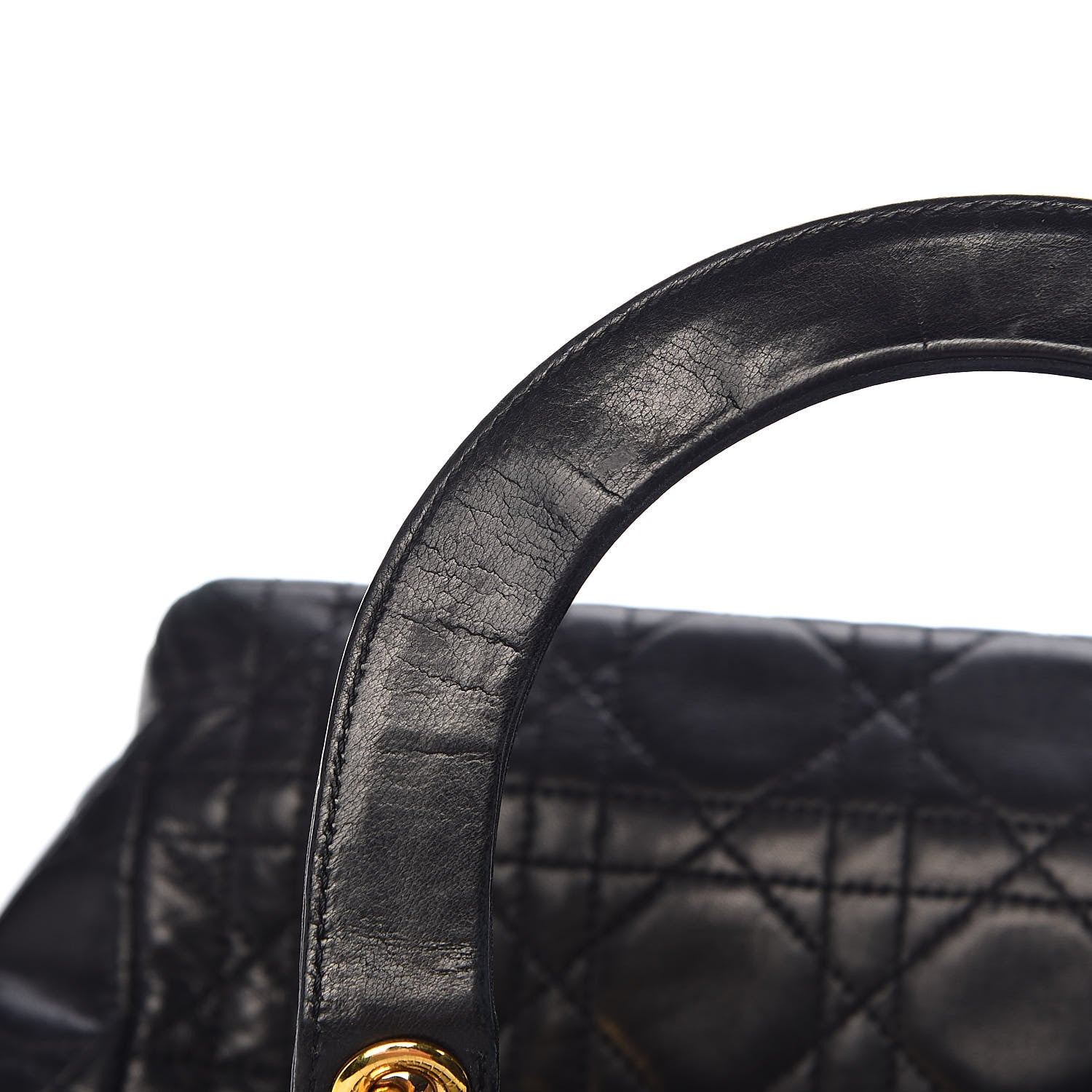 Christian Dior Lambskin Cannage Medium Lady Dior Black 14 of 22
