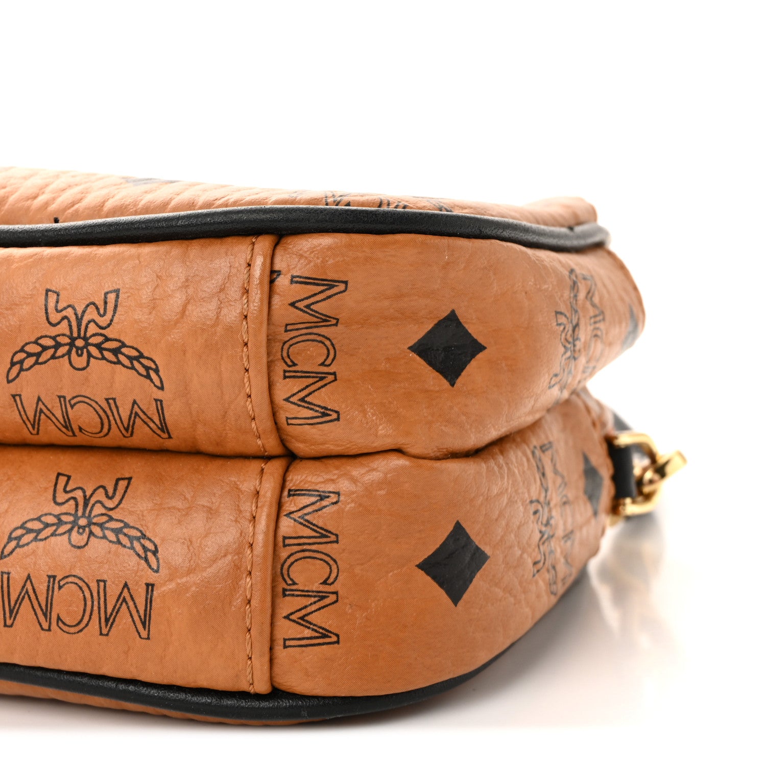 MCM Visetos Mini Camera Crossbody Bag Cognac 10 of 10