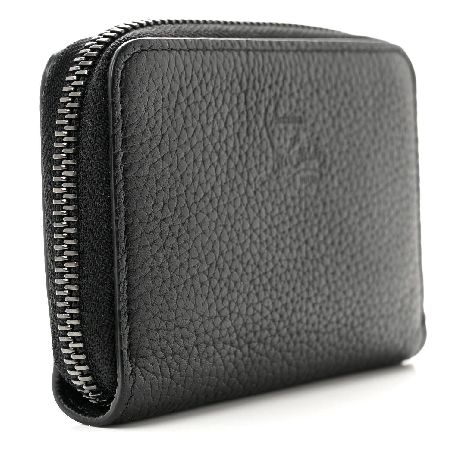 Christian Louboutin Calfskin Loubinthesky Panettone Coin Purse Black 3 of 9