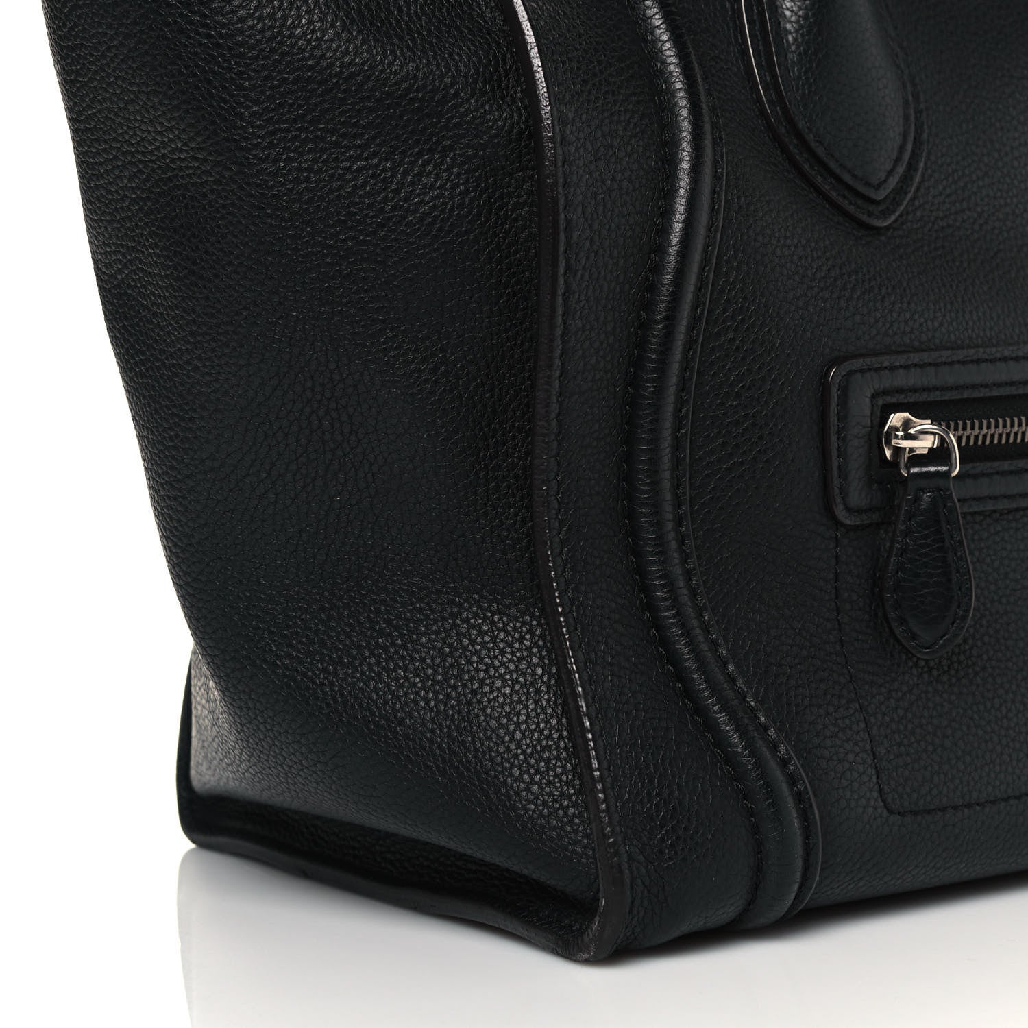 Celine Drummed Calfskin Mini Luggage Black 13 of 13