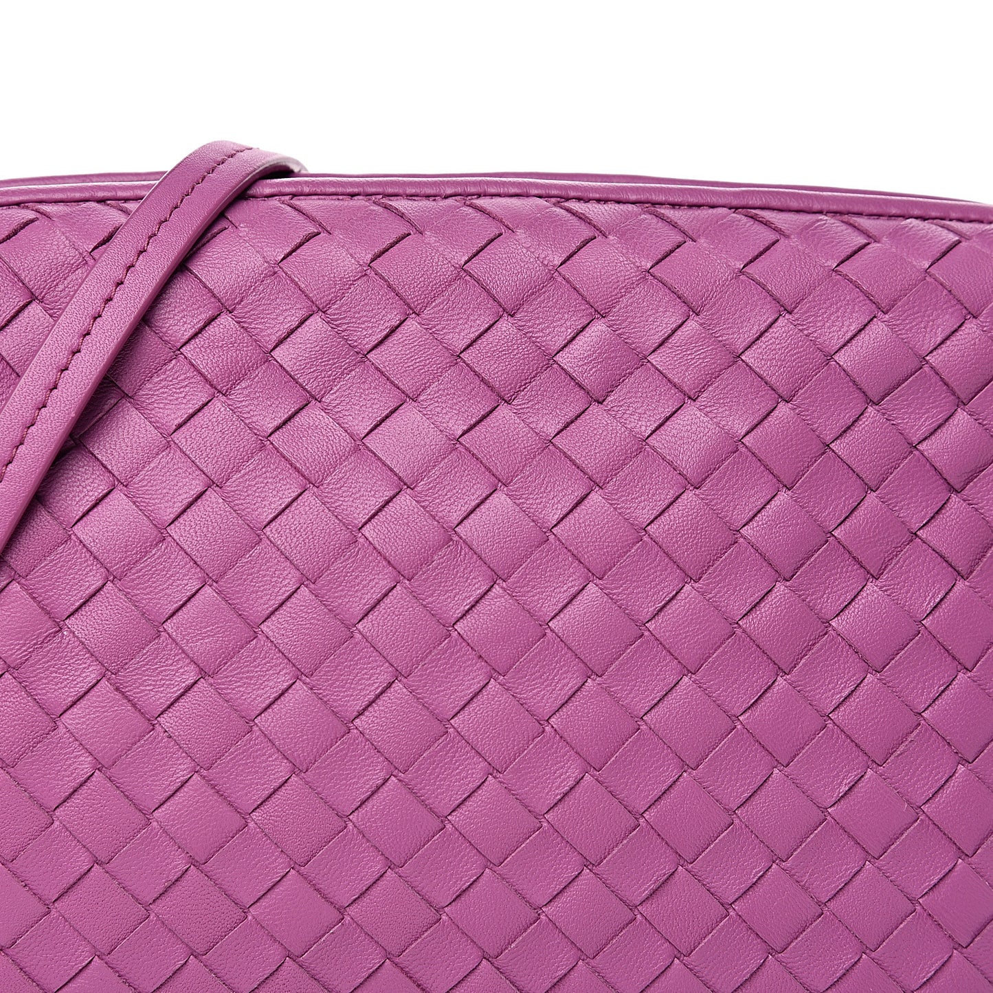 Nappa Intrecciato Pillow Crossbody Messenger Peony