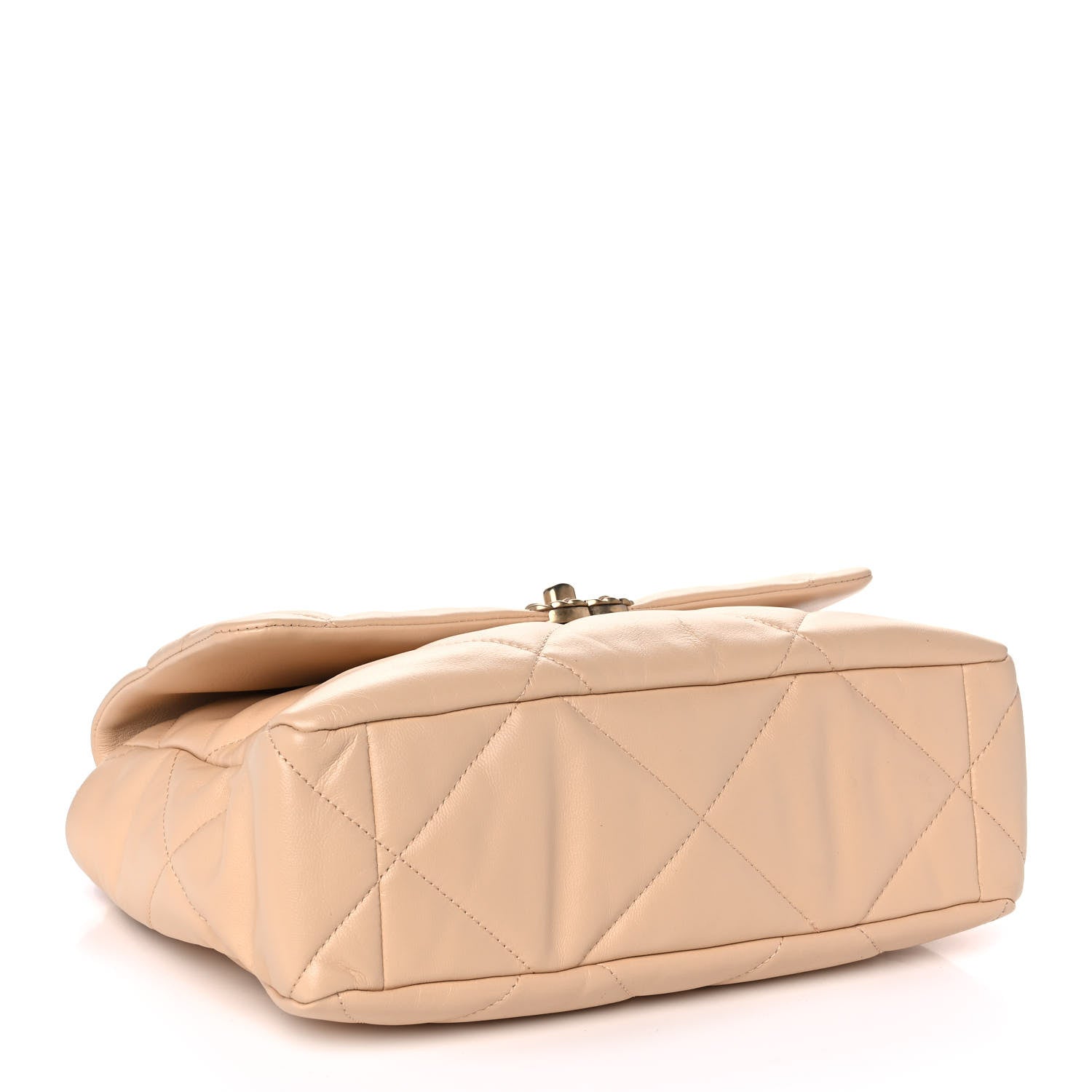 Chanel Lambskin Quilted Large Chanel 19 Flap Beige 3 of 10