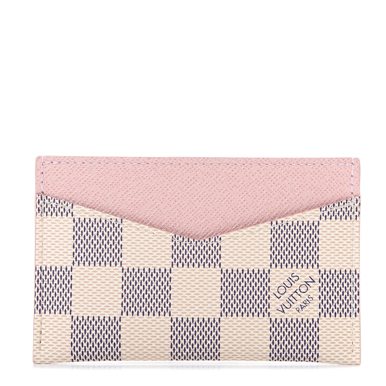 Louis Vuitton Damier Azur Daily Card Holder Rose Ballerine 1 of 7