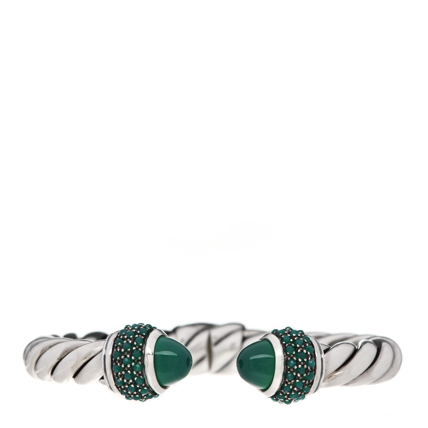 Sterling Silver Green Onyx Osetra Bracelet