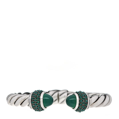 David Yurman Sterling Silver Green Onyx Osetra Bracelet 1 of 4