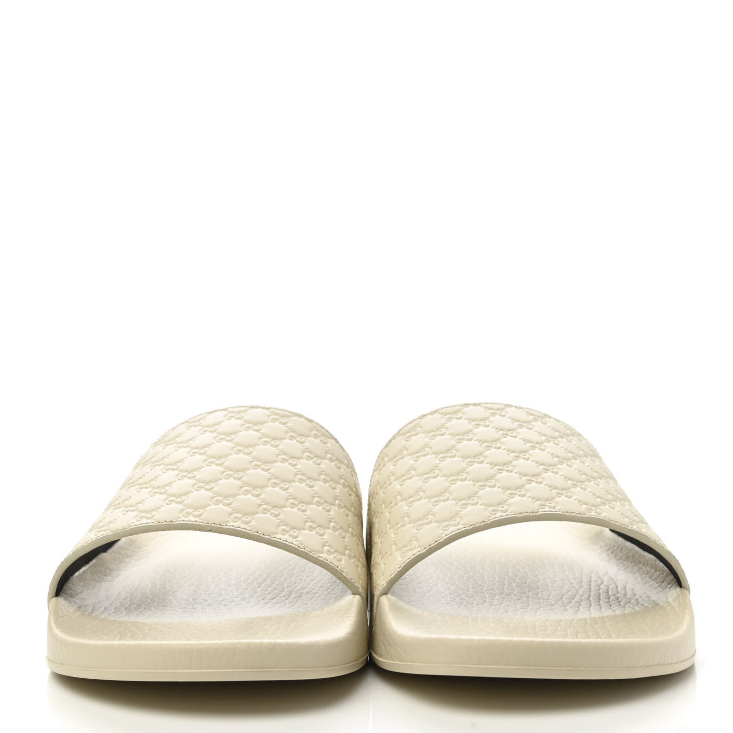 Microguccissima Mens Slide Sandals 10 Ivory