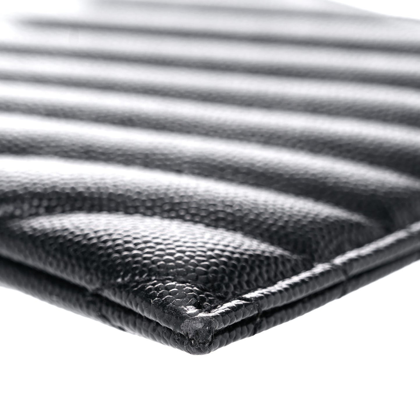 Grain De Poudre Chevron Monogram Bill Pouch Black