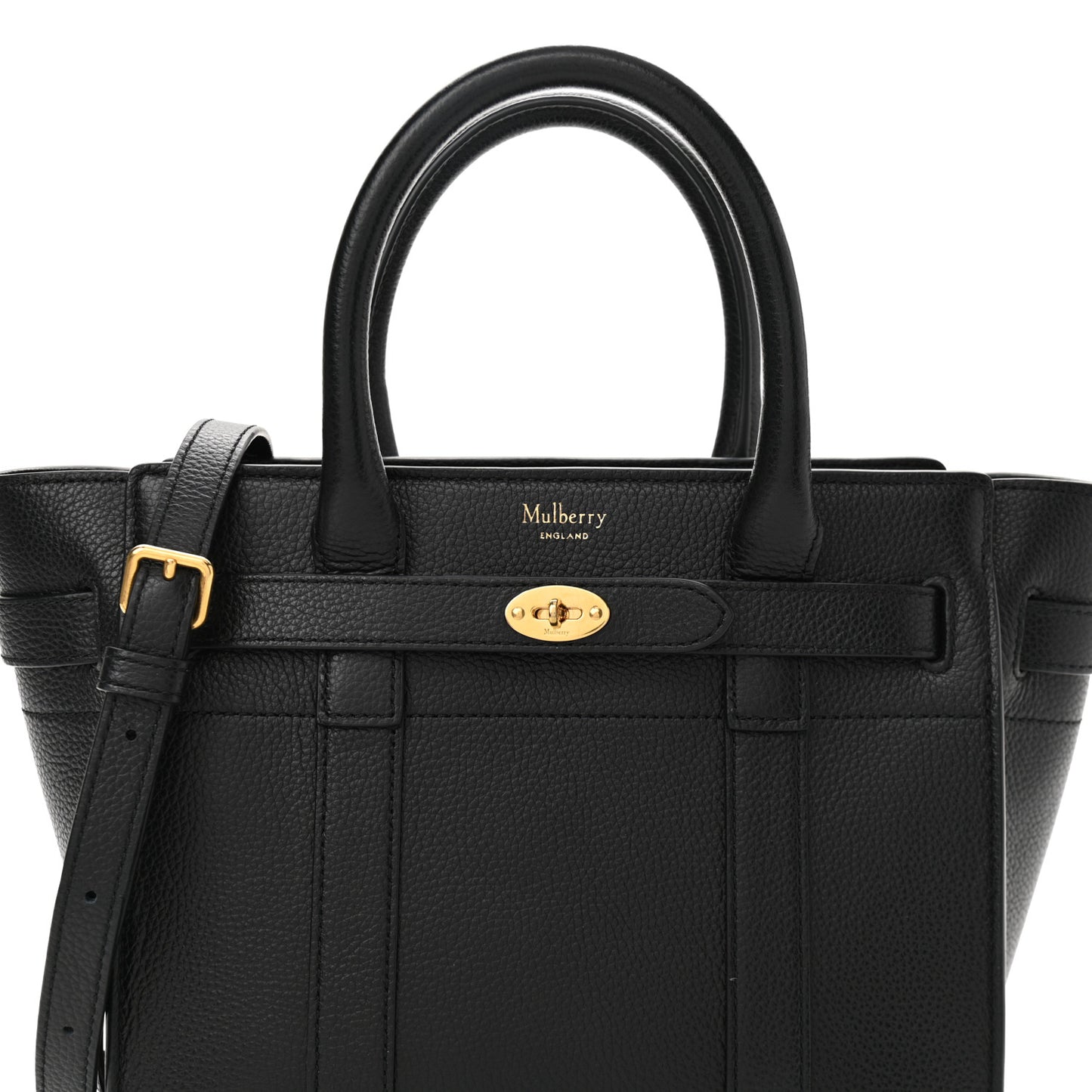 Small Classic Grain Mini Zipped Bayswater Black