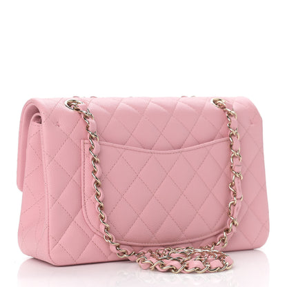 Chanel Caviar Quilted Small Double Flap Pink 2 of 9
