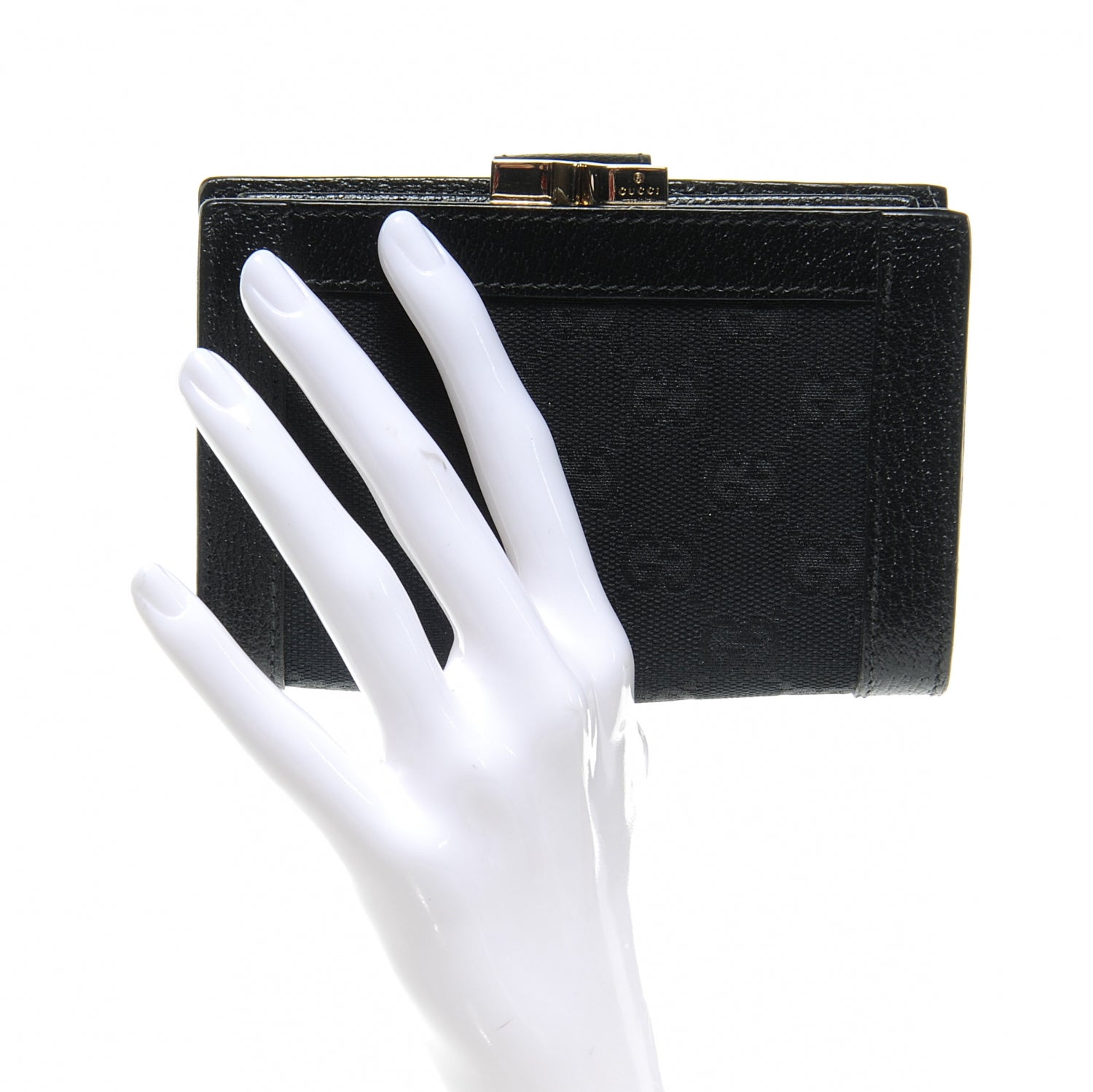 Gucci Leather Charmy French Wallet Black 2 of 7