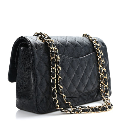 Chanel Caviar Quilted Medium Double Flap Black 3 of 9