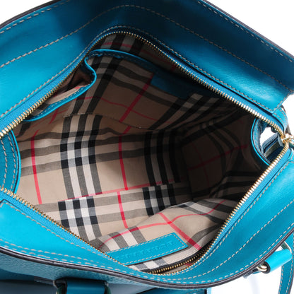 Burberry Pebbled Calfskin Small Honeywood Tote Kingfisher 5 of 9