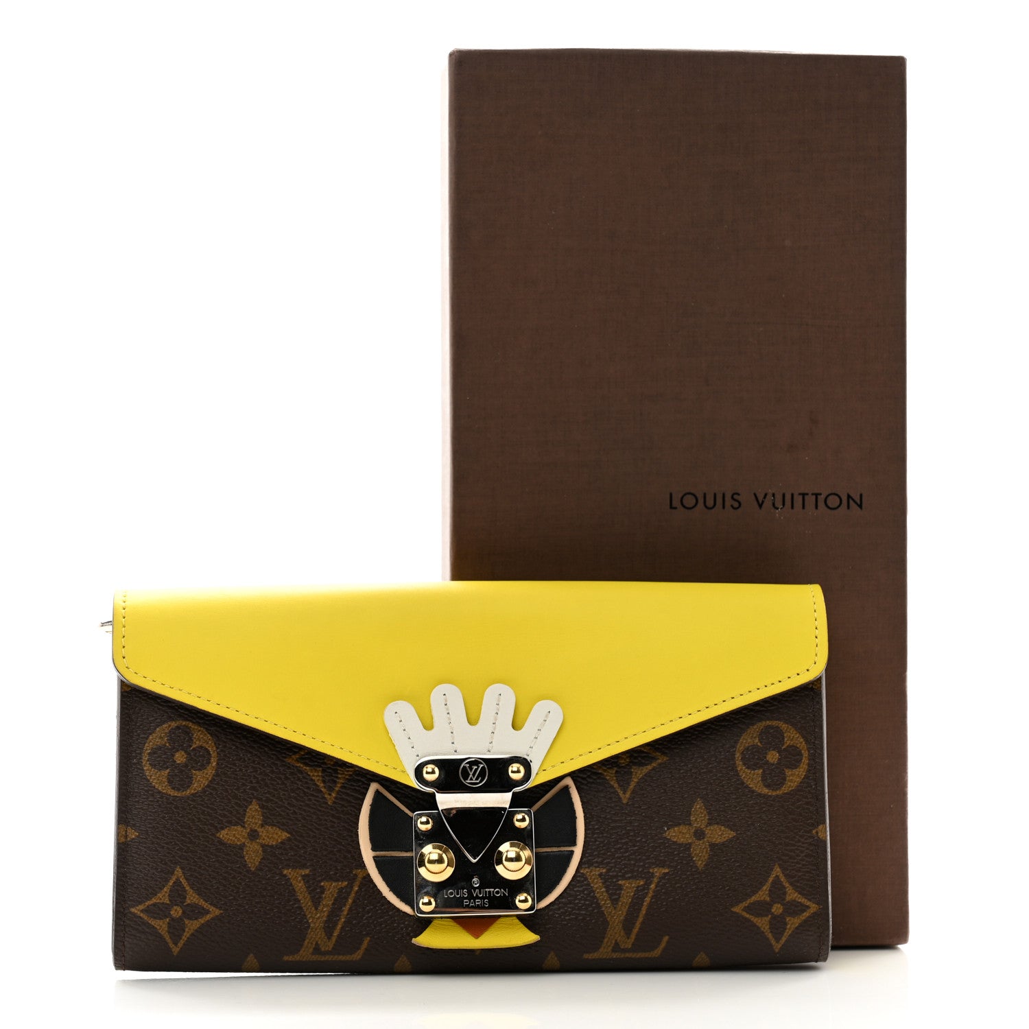 Louis Vuitton Monogram Tribal Mask Sarah Wallet Yellow 10 of 10