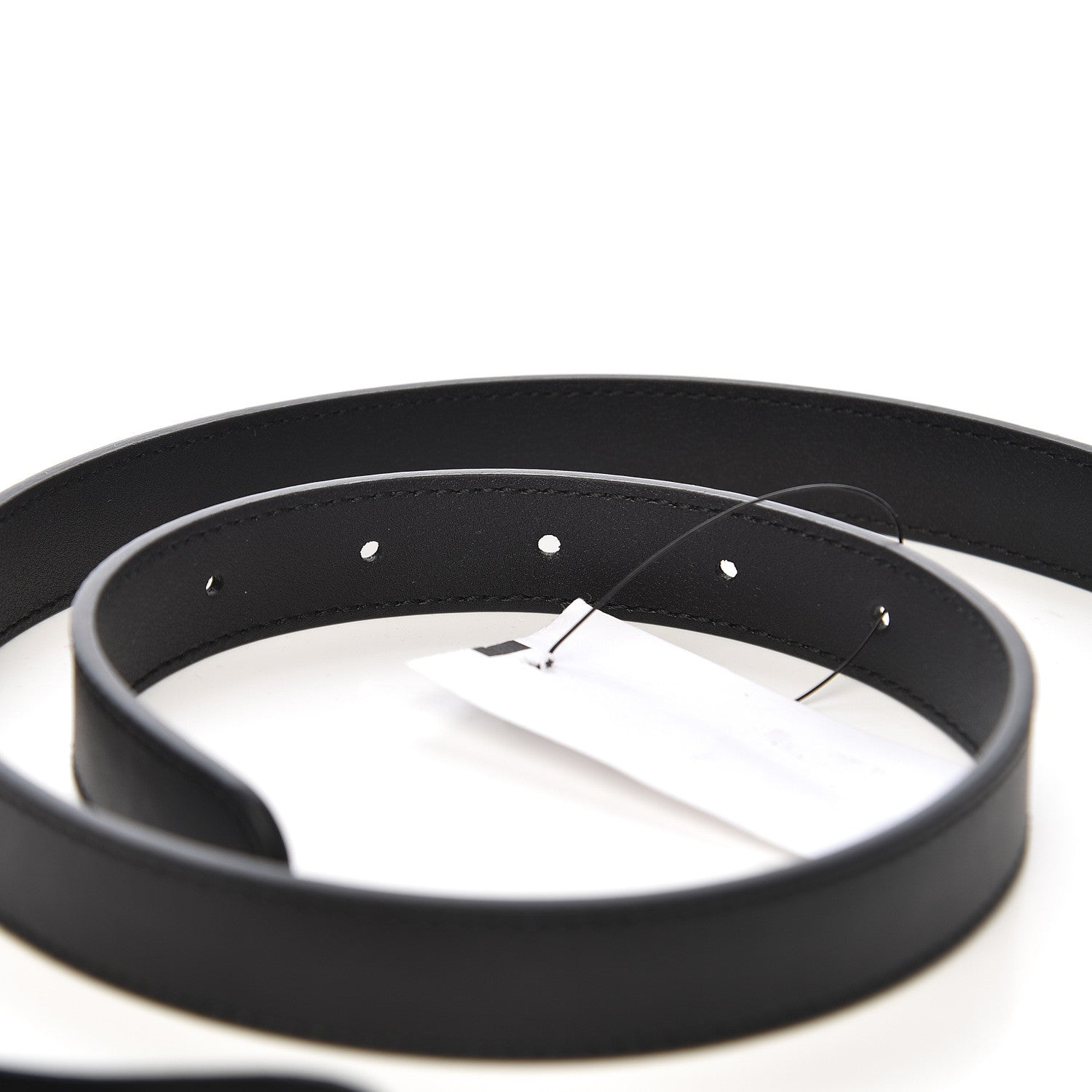 Gucci Calfskin Pearl Double G 20mm Belt 95 38 Black Cream 6 of 6