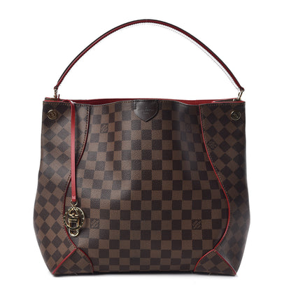 Louis Vuitton Damier Ebene Caissa Hobo Cherry 1 of 16