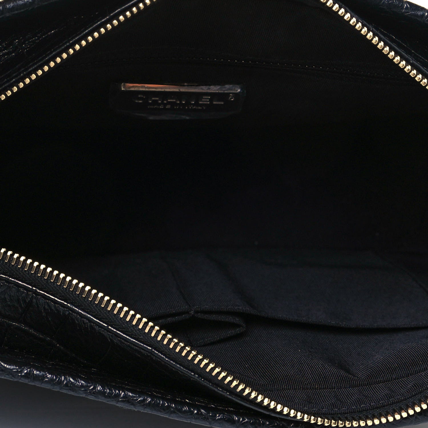 Chanel Crocodile Embossed Calfskin Medium Gabrielle Cocodile Hobo Black 4 of 10