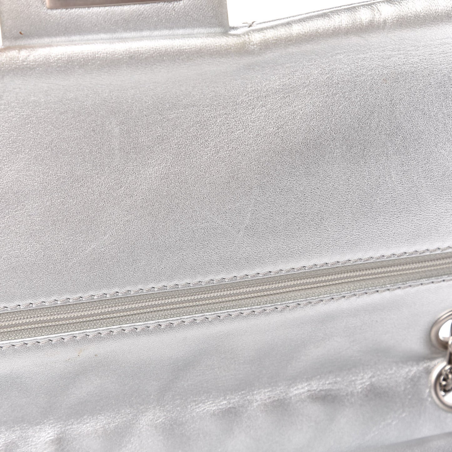 Metallic Lambskin Quilted 2.55 Reissue 227 Flap Silver