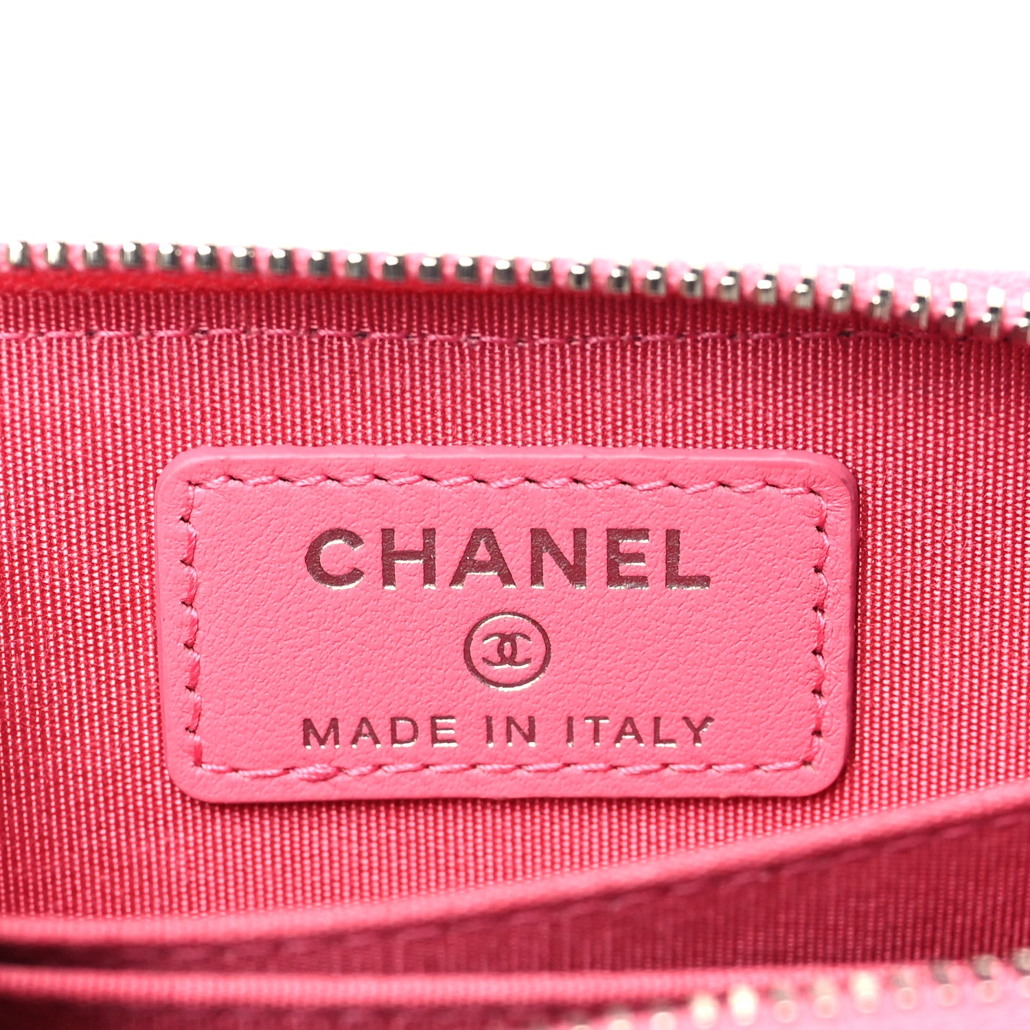 Chanel Caviar Quilted Incognito Zip Coin Purse Pink 6 of 7