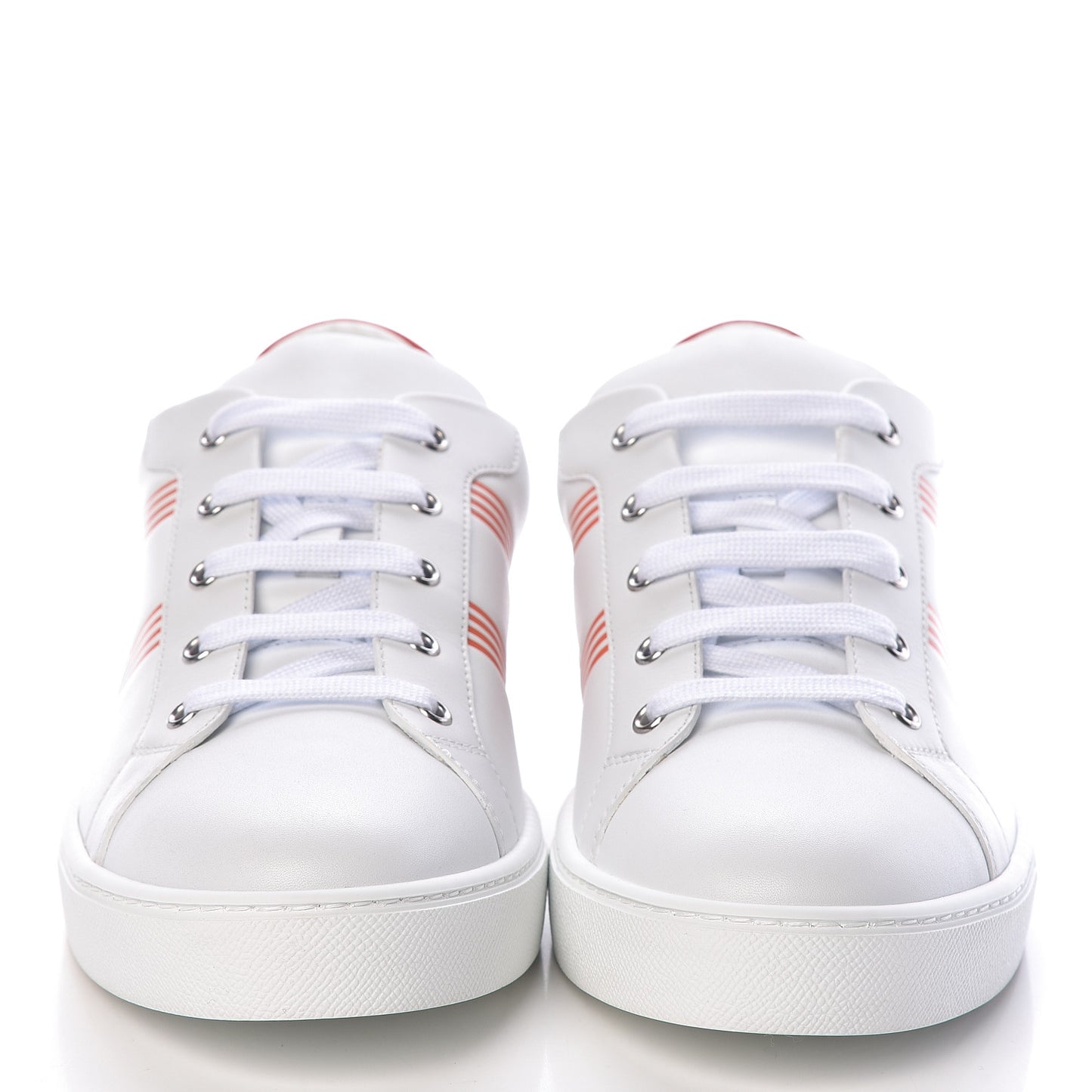 Calfskin Mens Advantage Sneakers 45 White Orange