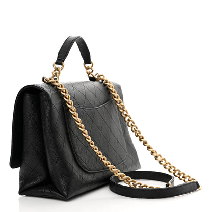 Chanel Grained Calfskin Stitched Flap Black 3 of 16