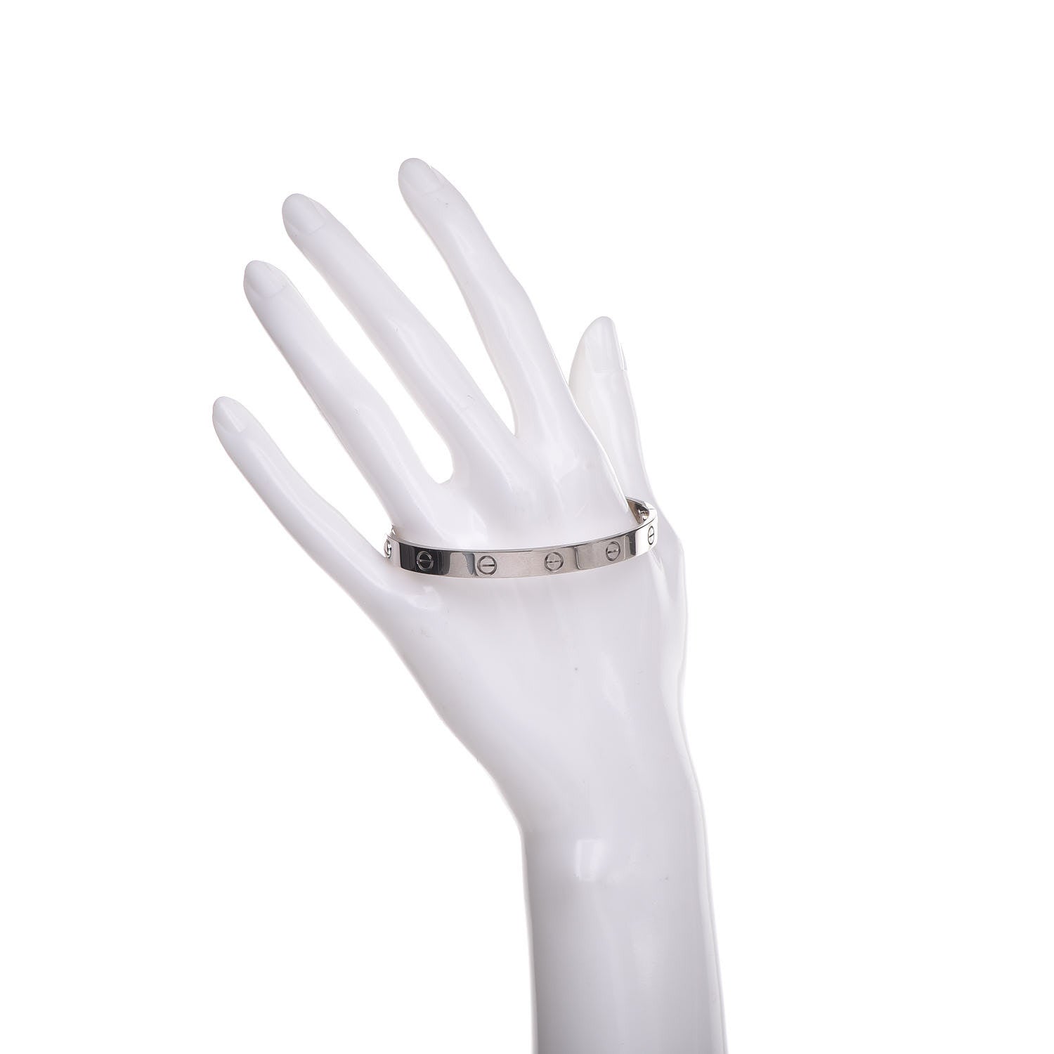 Cartier 18K White Gold LOVE Bracelet 18 2 of 5