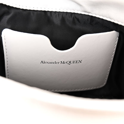 Alexander McQueen Nylon Graffiti Skull Small Crossbody Bag White Black 6 of 10