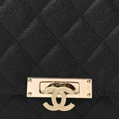 Chanel Caviar Quilted Golden Class Wallet On Chain WOC Black 10 of 13