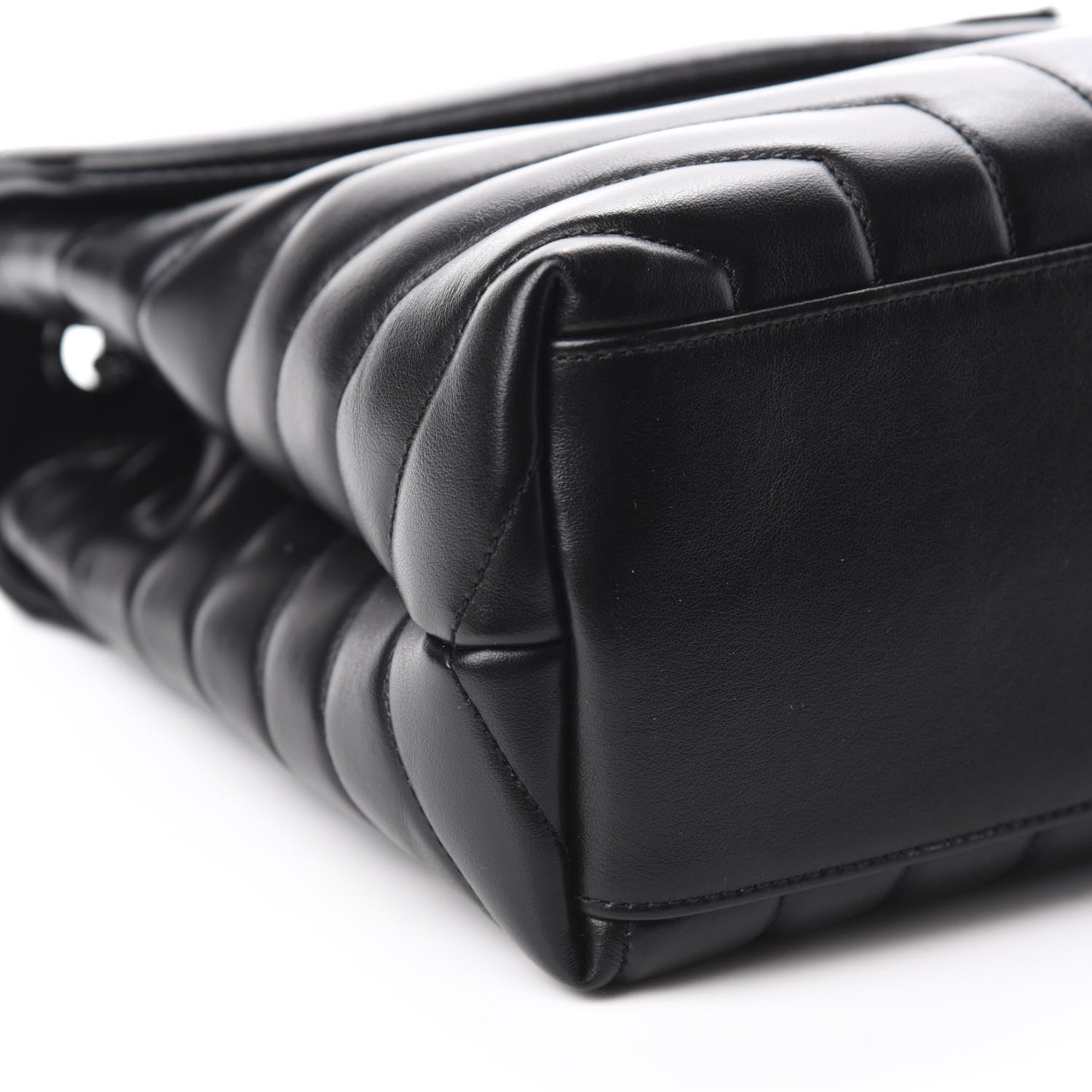Saint Laurent Calfskin Y Quilted Monogram Medium Loulou Chain Satchel Black 6 of 11