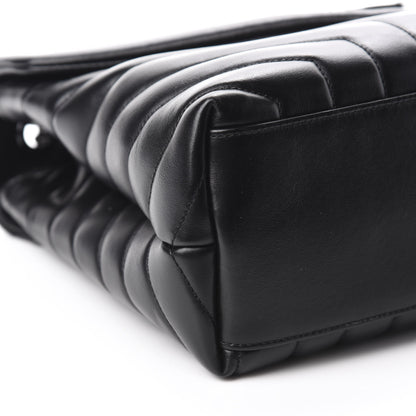 Saint Laurent Calfskin Y Quilted Monogram Medium Loulou Chain Satchel Black 6 of 11