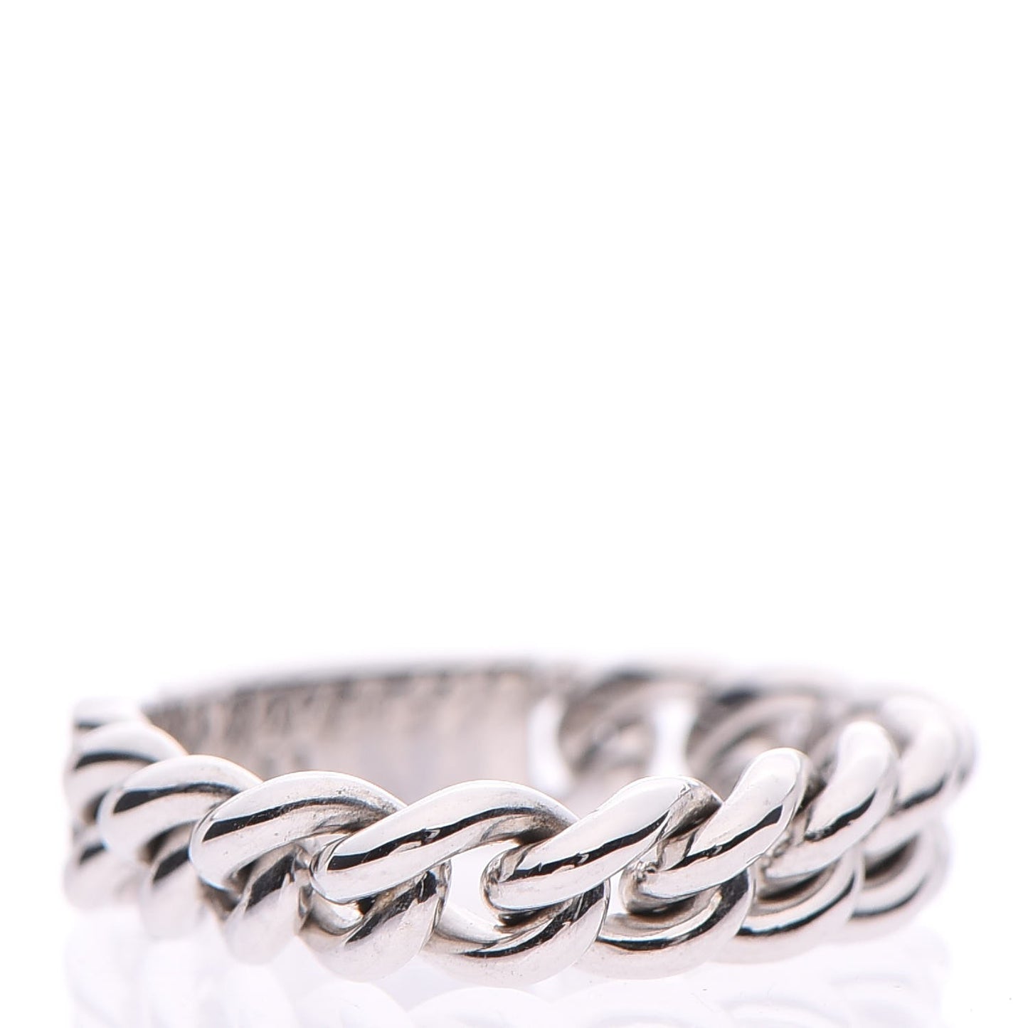 18K White Gold Gourmette Ring 53 6.25