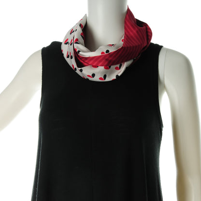 Louis Vuitton Silk Le Coeur Snood Scarf Pomme D'Amour 2 of 7