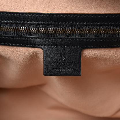 Gucci Calfskin Matelasse Sylvie Web Small GG Marmont Top Handle Shoulder Bag Black 6 of 10