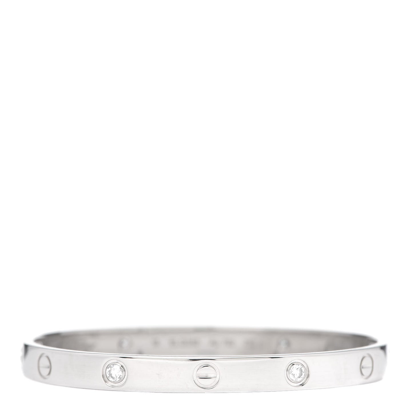 18K White Gold 4 Diamond LOVE Bracelet 18