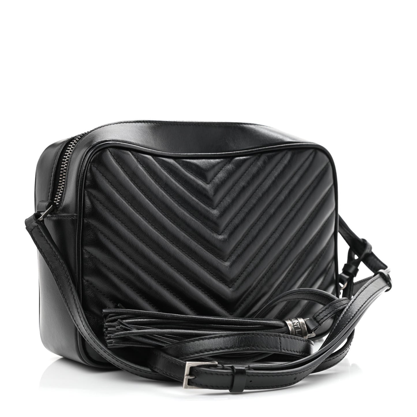 Calfskin Matelasse Monogram Lou Camera Bag Black