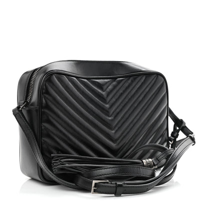 Saint Laurent Calfskin Matelasse Monogram Lou Camera Bag Black 3 of 10