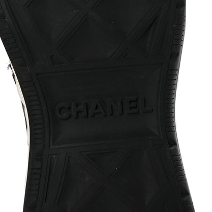 Chanel Velvet Calfskin Mixed Fibers CC Sneakers 38.5 Black 7 of 9