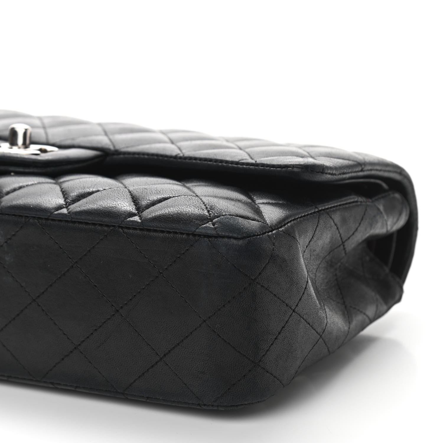 Chanel Lambskin Quilted Medium Double Flap Black 19 of 26