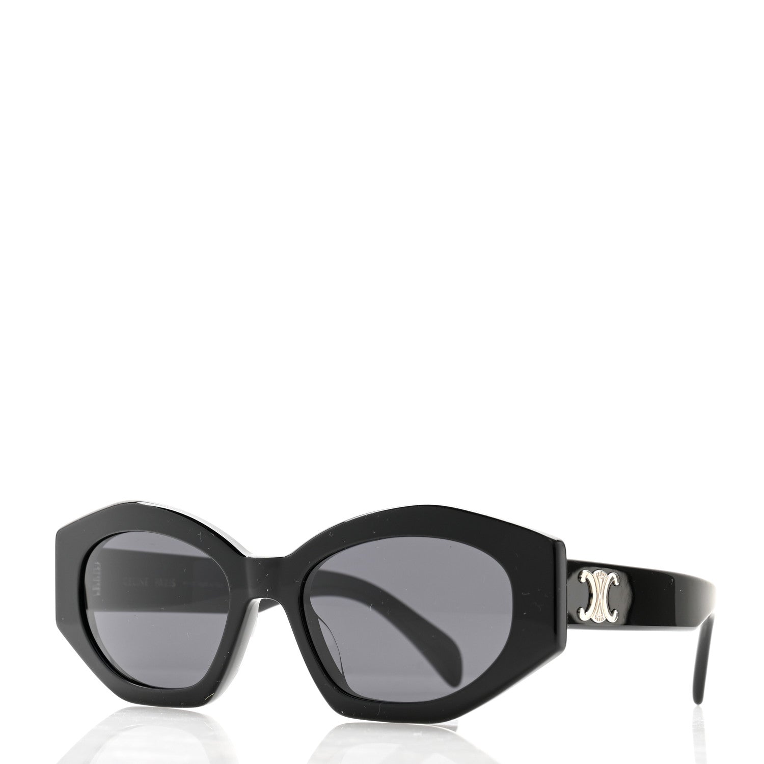 Celine Acetate Triomphe 01 Sunglasses CL 40238U Black 1 of 6