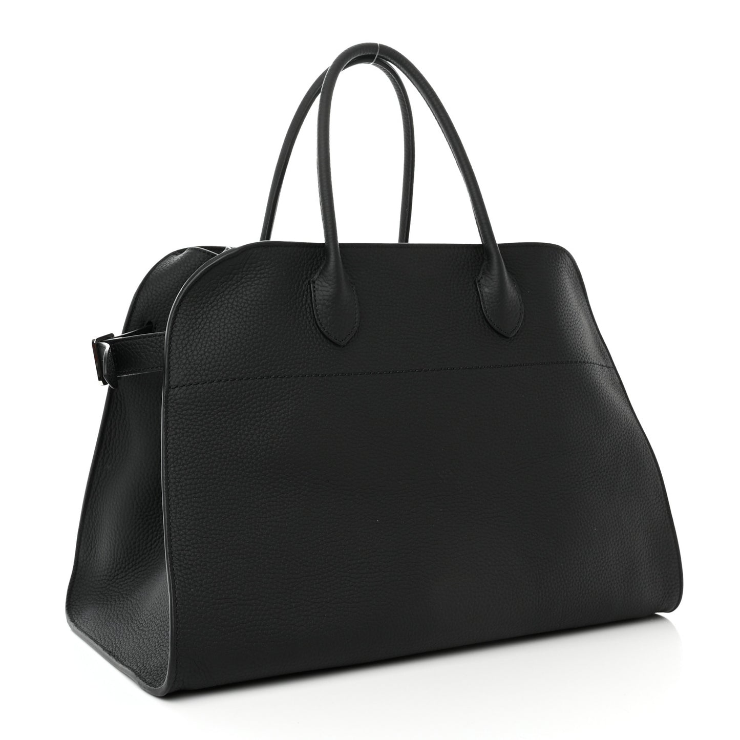 Matte Grained Calfskin Soft Margaux 15 Black