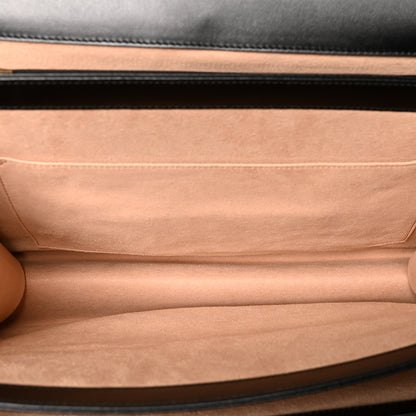 Gucci Calfskin Web Turn Lock Shoulder Bag Black 4 of 10