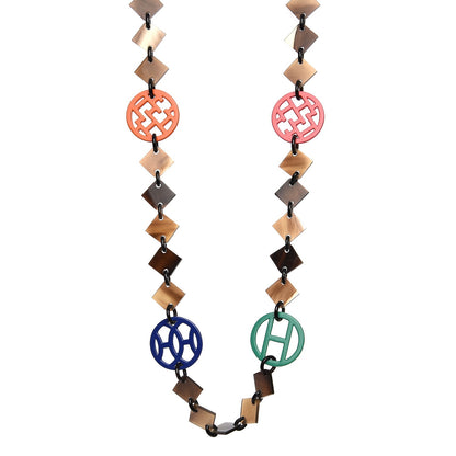 Hermes Buffalo Horn Lacquer Deva Necklace 1 of 4