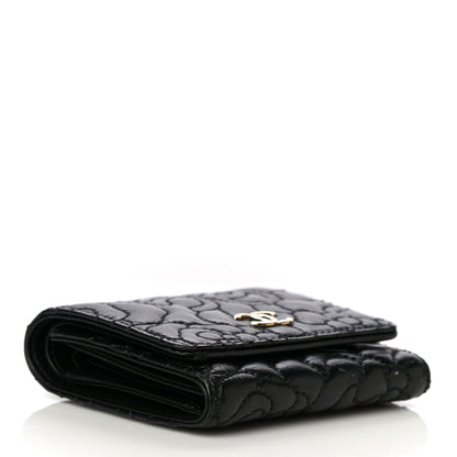 Chanel Lambskin Camellia Embossed Small Wallet Black 4 of 17