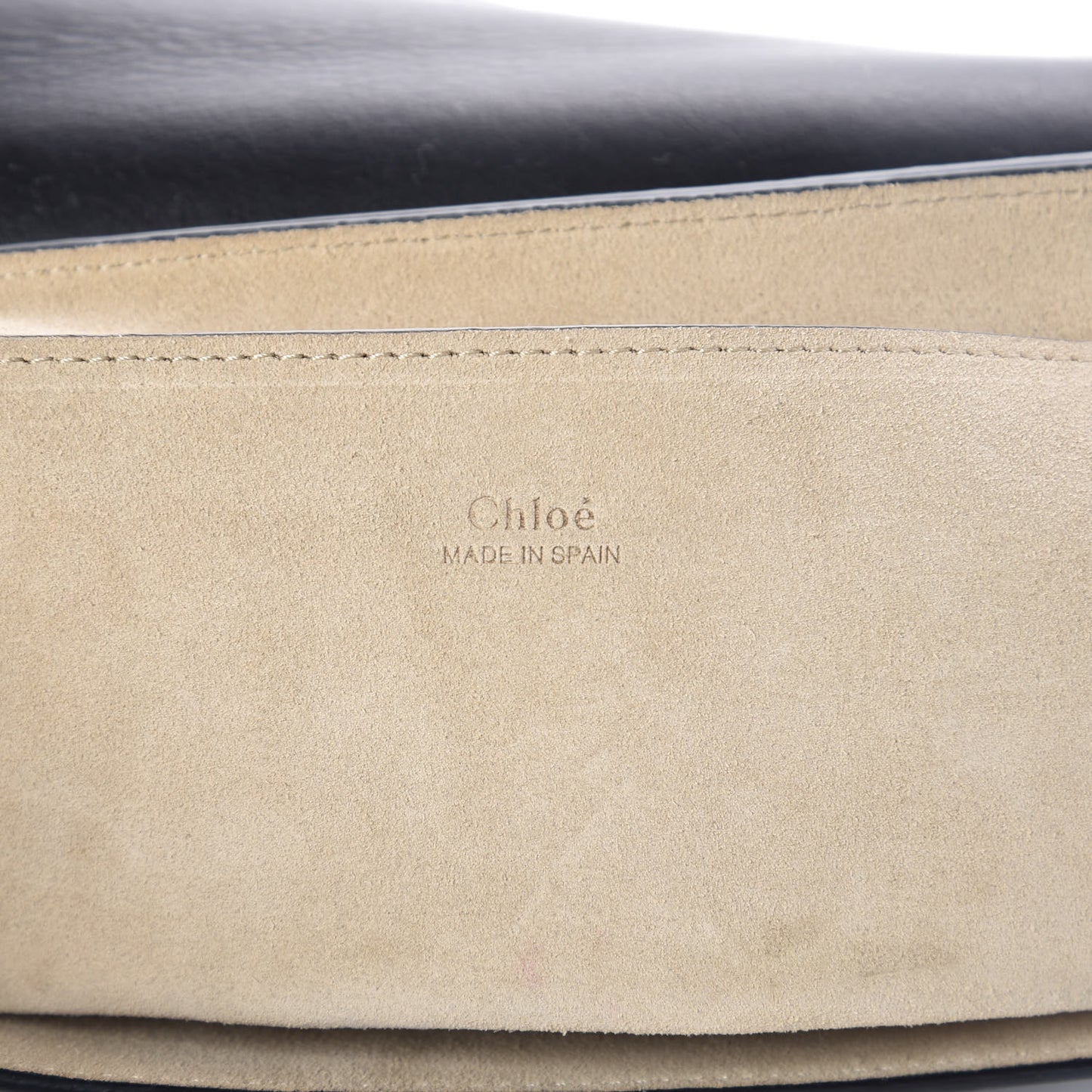 Suede Calfskin Faye Clutch Black