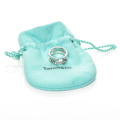 Tiffany 18K White Gold Diamond Open Atlas Ring 5.25 5 of 5