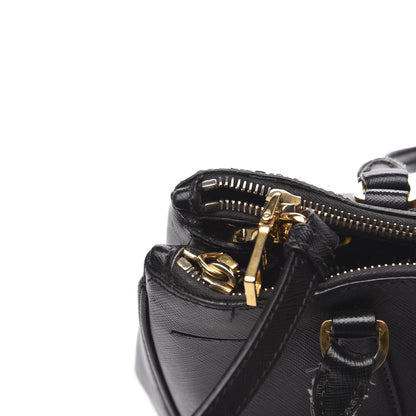 Prada Saffiano Small Galleria Double Zip Tote Black 9 of 13